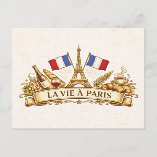 Carte Postale La vie à Paris (Devant)
