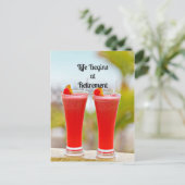 Carte Postale La vie commence à la retraite - Boissons tropicale (Debout devant)