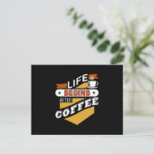 Carte Postale La vie commence après le café (Debout devant)