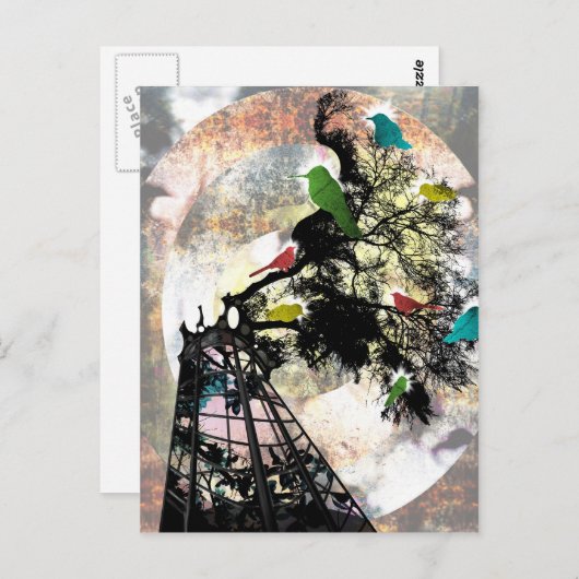 Carte Postale La vie dans une cage (Devant / Derrière)