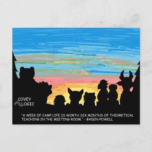 Carte postale "La vie de camp" de Covey Logic (Devant)