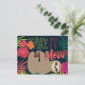 Carte Postale La vie de paresseux - Prenez votre temps (Debout devant)