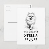 Carte Postale La vie de Poméranie est meilleure avec le nom de c (Devant / Derrière)