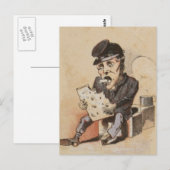 Carte Postale La vie dure de la guerre civile (Devant / Derrière)