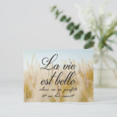 Carte Postale La vie est belle (Debout devant)