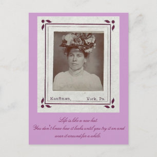 Carte Postale La vie est comme un nouveau Casquette...Essayez-le