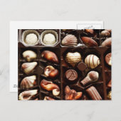 Carte Postale La vie est comme une boîte de chocolats dessert do (Devant / Derrière)