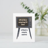 Carte Postale La Vie Est Comme Une Très Longue Émission De Télév (Debout devant)