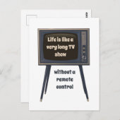 Carte Postale La Vie Est Comme Une Très Longue Émission De Télév (Devant / Derrière)