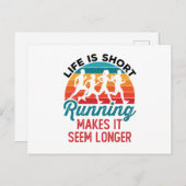 Carte Postale La vie est courte, ce qui la rend plus longue (Devant / Derrière)