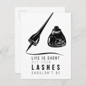 Carte Postale La vie est courte mais vos cils ne devraient pas ê (Devant / Derrière)