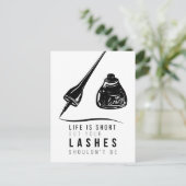 Carte Postale La vie est courte mais vos cils ne devraient pas ê (Debout devant)