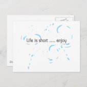 Carte Postale La vie est courte ... profiter (Devant / Derrière)
