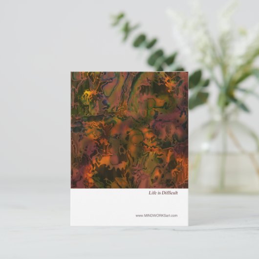 Carte Postale La Vie Est Difficile (Debout devant)