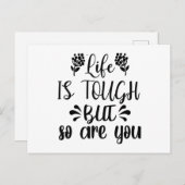 Carte Postale La Vie Est Difficile, Mais Vous Aussi (Devant / Derrière)