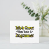 Carte Postale La vie est géniale...Programmeur (Debout devant)