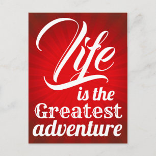 Carte Postale La vie est la plus grande aventure