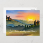 Carte Postale La Vie Est L'Équilibre Citation Rumi Joli Coucher (Devant / Derrière)