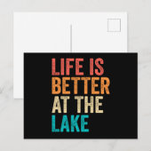 Carte Postale La Vie Est Meilleure Au Lac (Devant / Derrière)