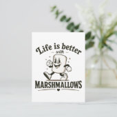 Carte Postale La vie est meilleure avec des marshmallows (Debout devant)