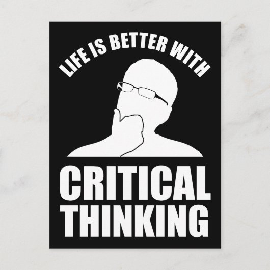 Carte Postale La Vie Est Meilleure Avec La Pensée Critique (Devant)