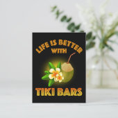 Carte Postale La Vie Est Meilleure Avec Les Bars Tiki (Debout devant)