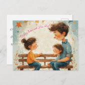 Carte Postale "La vie est meilleure avec toi, papa" (Devant / Derrière)