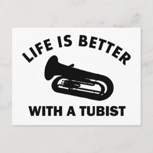 Carte Postale La vie est meilleure avec un tubiste