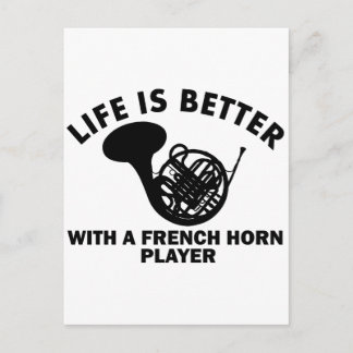 Carte Postale La vie est meilleure avec une corne française