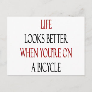Carte Postale La vie est meilleure quand vous êtes à vélo