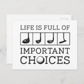 Carte Postale La Vie Est Pleine De Choix Importants (Devant / Derrière)