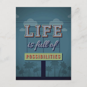 Carte Postale La vie est pleine des possibilités