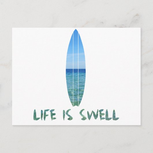 Carte Postale La vie est Surf de la houle conception (Devant)