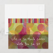 Carte Postale "La vie est tellement plus cool avec toi dedans" C (Devant / Derrière)