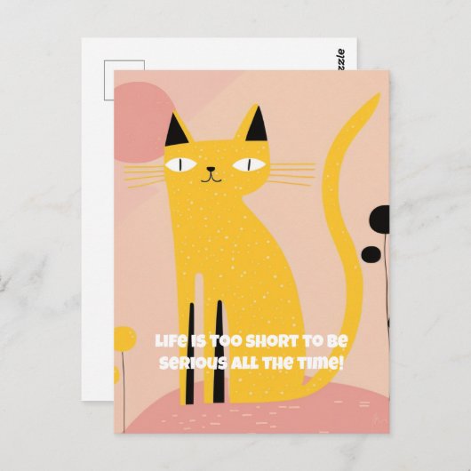 Carte Postale "La vie est trop courte pour être sérieuse" Annive (Devant / Derrière)