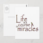 Carte Postale La vie est un cours de miracles (Devant / Derrière)
