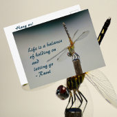 Carte Postale La vie est un équilibre Citation Dragonfly Photogr