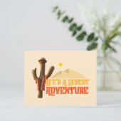 Carte Postale La vie est une aventure désertique (Debout devant)