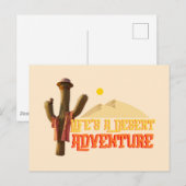 Carte Postale La vie est une aventure désertique (Devant / Derrière)