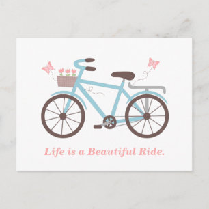 Carte Postale La vie est une belle balade Citation de vélo