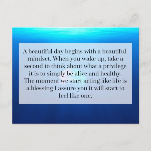 Carte Postale La Vie Est Une Citation Bénéfique (Devant)