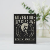 Carte Postale La Vie Est Une Escalade | Ma vie Mon aventure (Debout devant)