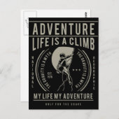 Carte Postale La Vie Est Une Escalade | Ma vie Mon aventure (Devant / Derrière)