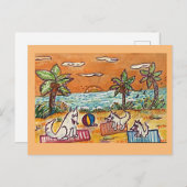 Carte Postale La vie est une plage,  (Devant / Derrière)