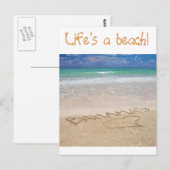 Carte Postale La vie est une plage (Devant / Derrière)