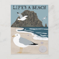 LA VIE EST UNE PLAGE Morro Rock Seagulls Californi