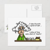 Carte Postale La vie et l'Humour de Tequila (Devant / Derrière)