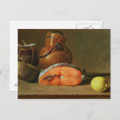 Carte Postale La vie morte avec un morceau de Saumon (Devant / Derrière)