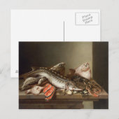 Carte Postale La vie morte du poisson sur une table (Devant / Derrière)