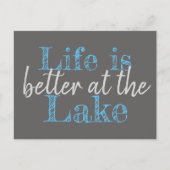 Carte Postale LA VIE nautique EST MEILLEURE AU LAC | (Devant)